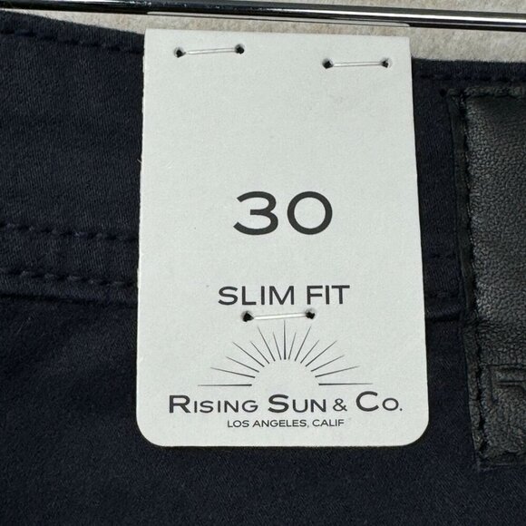 Rising Sun Men’s Slim Fit Stretch Jeans Navy Blue Denim Repreve Size 30x34 - Picture 7 of 16